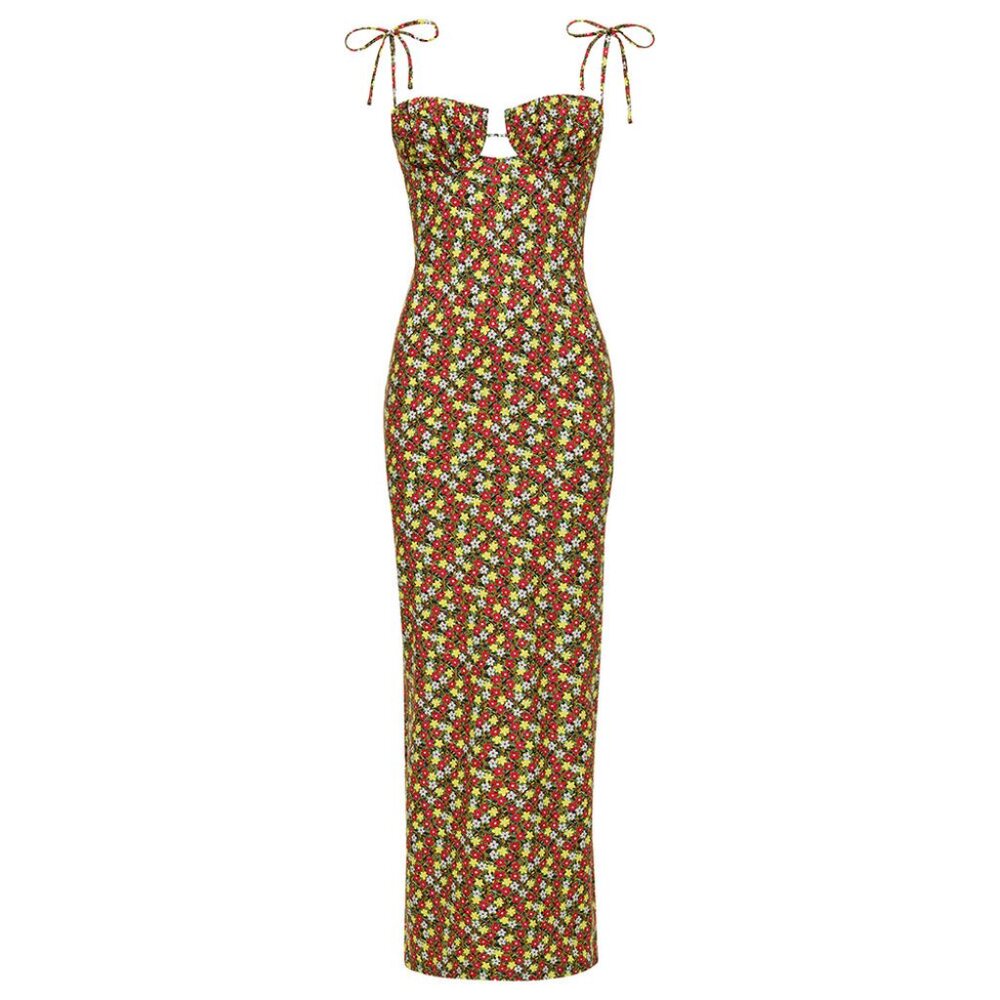 Montce sienna floral Petal Long Slip Dress